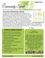 Monthly Newsletter for March 2018