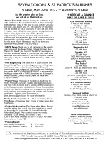 Weekly Bulletin for May 29, 2022