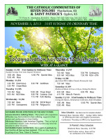 Weekly Bulletin for November 3, 2013