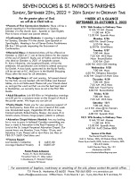 Weekly Bulletin for September 25, 2022