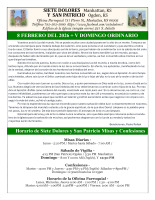 Weekly Bulletin for 8 February Español