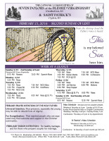 Weekly Bulletin for February 21, 2015