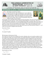 Weekly Bulletin for September 14, 2014