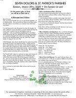 Weekly Bulletin for March 29, 2020