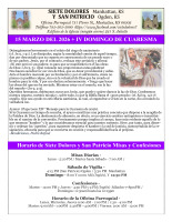 Bulletin for 15 March Español