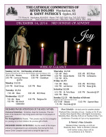Weekly Bulletin for December 14, 2014