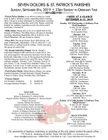 Weekly Bulletin for September 8, 2019