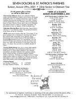 Weekly Bulletin for August 29, 2021