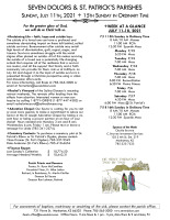 Weekly Bulletin for July 11, 2021