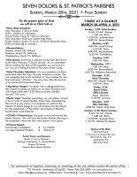 Weekly Bulletin for March 28, 2021