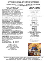 Weekly Bulletin for August 15, 2021