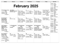 February 2025 Calendar