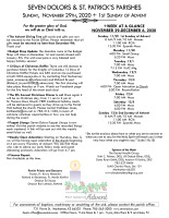 Weekly Bulletin for November 29, 2020