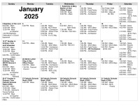 January Calendar 2025