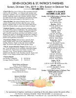 Weekly Bulletin for October 13, 2019