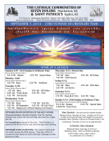 Weekly Bulletin for September 7, 2014