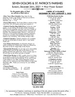 Weekly Bulletin for December 26, 2021