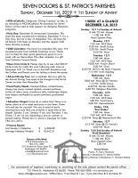 Weekly Bulletin for December 1, 2019