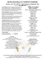 Weekly Bulletin for July 7, 2019