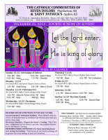 Weekly Bulletin for December 22, 2013