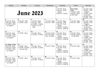 June 2023 Calendar