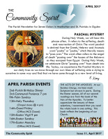 Monthly Newsletter for April 2017