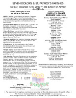 Weekly Bulletin for December 13, 2020