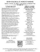Weekly Bulletin for January 16, 2022