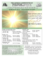 Weekly Bulletin for March 30, 2014