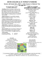 Weekly Bulletin for September 26, 2021