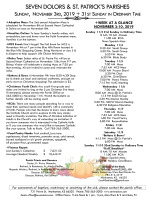 Weekly Bulletin for November 3, 2019