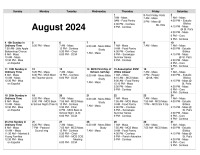 August 2024 Calendar