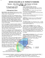 Weekly Bulletin for April 26, 2020
