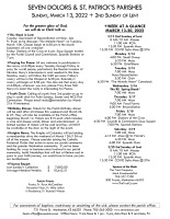 Weekly Bulletin for March 13, 2022