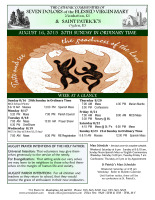 Weekly Bulletin for August 16, 2015