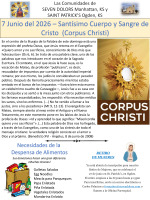 7 de Junio Corpus Cristi