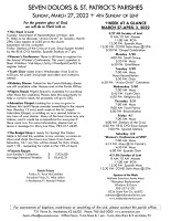 Weekly Bulletin for March 27, 2022