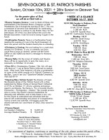 Weekly Bulletin for October 10, 2021