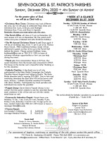 Weekly Bulletin for December 20, 2020