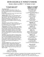 Weekly Bulletin for March 6, 2022