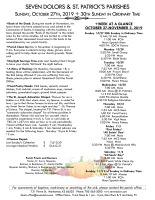 Weekly Bulletin for October 27, 2019