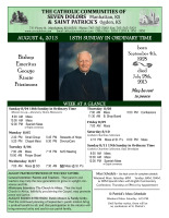 Weekly Bulletin for August 4, 2013