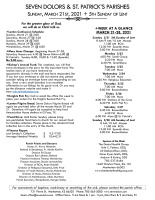 Weekly Bulletin for March 21, 2021