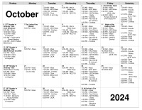 October 2024 Calendar