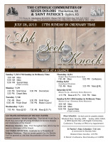 Weekly Bulletin for July 28, 2013