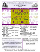 Weekly Bulletin for December 13, 2015