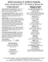 Weekly Bulletin for October 2, 2022