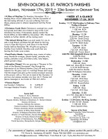 Weekly Bulletin for November 17, 2019