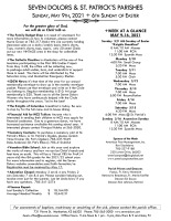 Weekly Bulletin for May 9, 2021