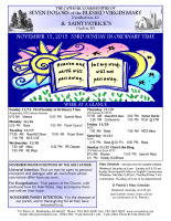 Weekly Bulletin for November 15, 2015